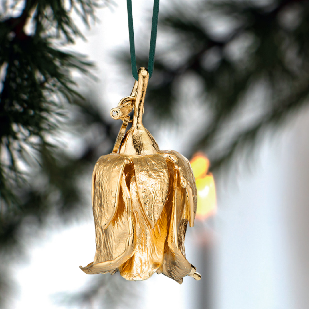 Rosenknop, 18 karat guldbelagt