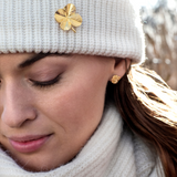 Firkløver broche 18 karat guld