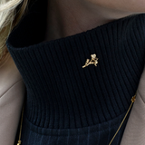 Forglemmigej pin 18 karat guld