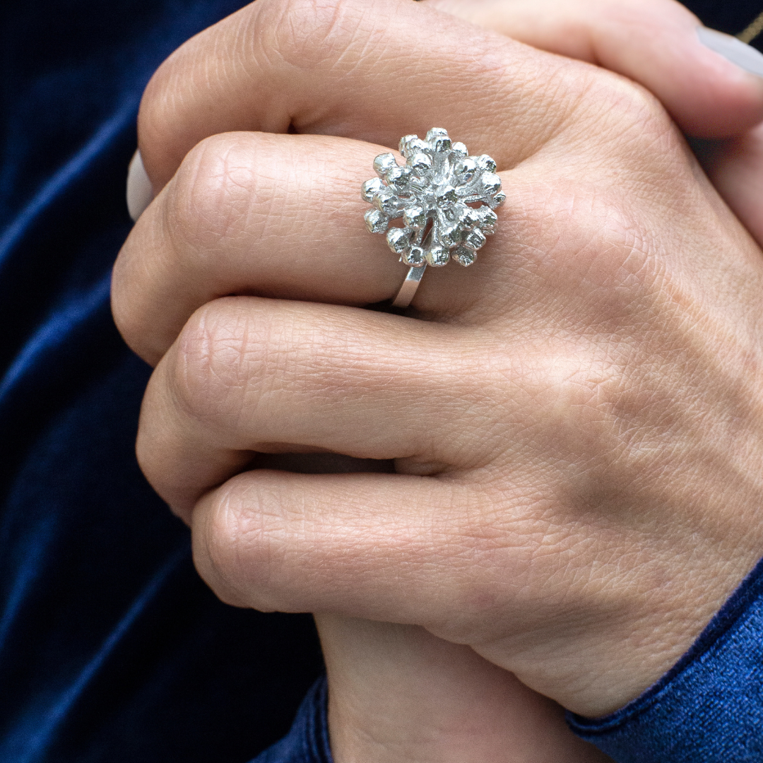 Dildblomst, Statement Ring, Sølv