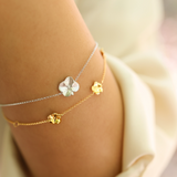 Forglemmigej Blomst, Armbånd Forgyldt, justerbar længde