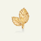Bøgeblad pin 18 karat guld