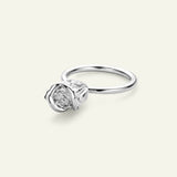 Rose statement ring, sølv