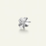 Firkløver medium ørestikkere sølv