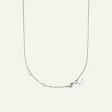 Firkløver halskæde med fem kløvere, sølv