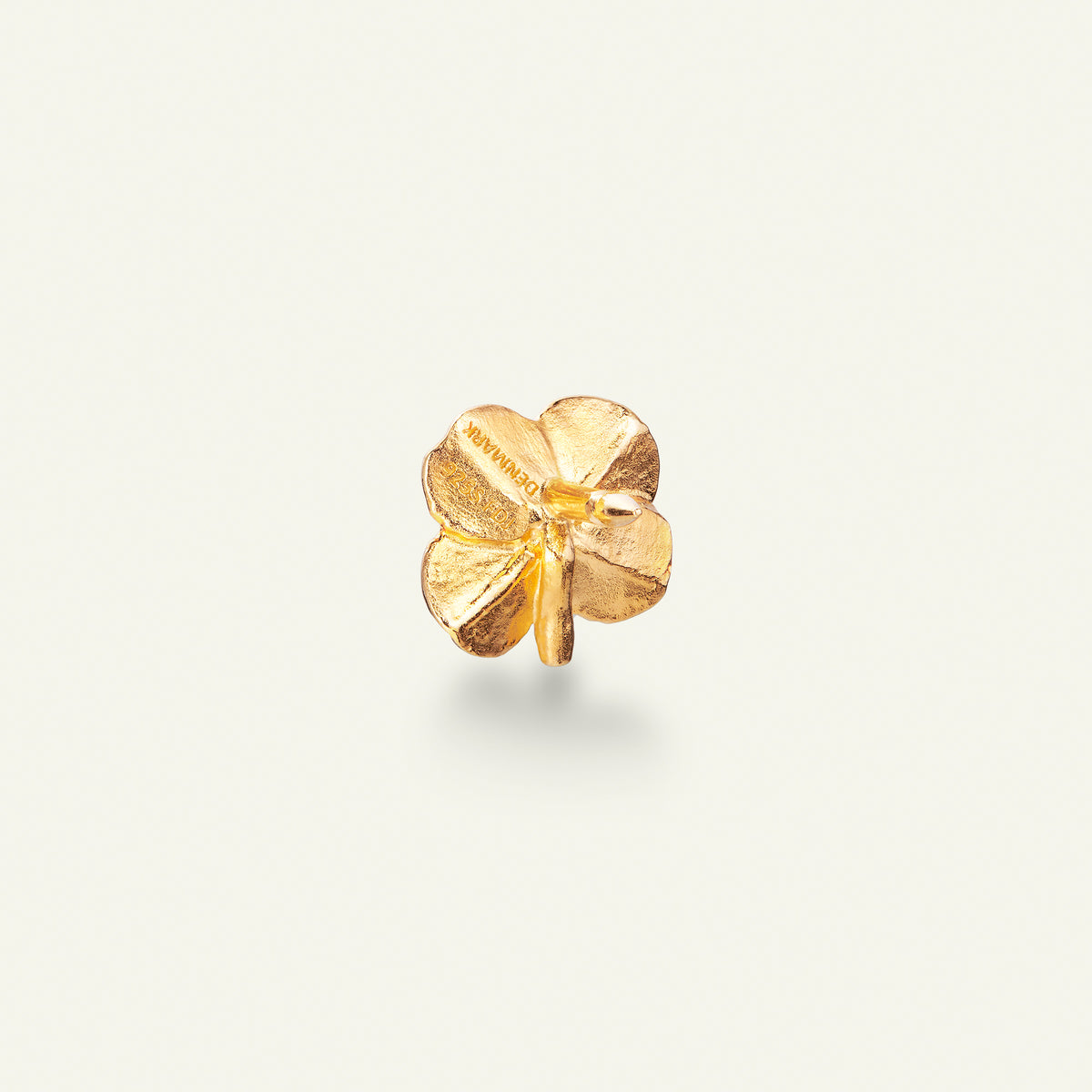 Firkløver pin forgyldt