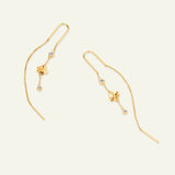 Firkløver kædeøreringe, forgyldt