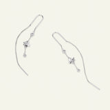 Firkløver kædeøreringe, sølv