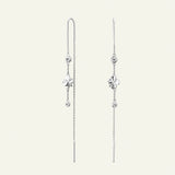 Firkløver kædeøreringe, sølv