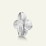 Firkløver Statement Øreclips, sølv