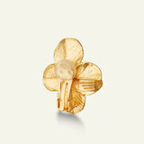 Firkløver Statement Øreclips, forgyldt