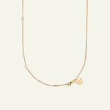 Forglemmigej halskæde forgyldt med justerbar kæde