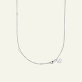 Forglemmigej halskæde sølv med justerbar kæde