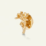 Forglemmigej pin 18 karat guld