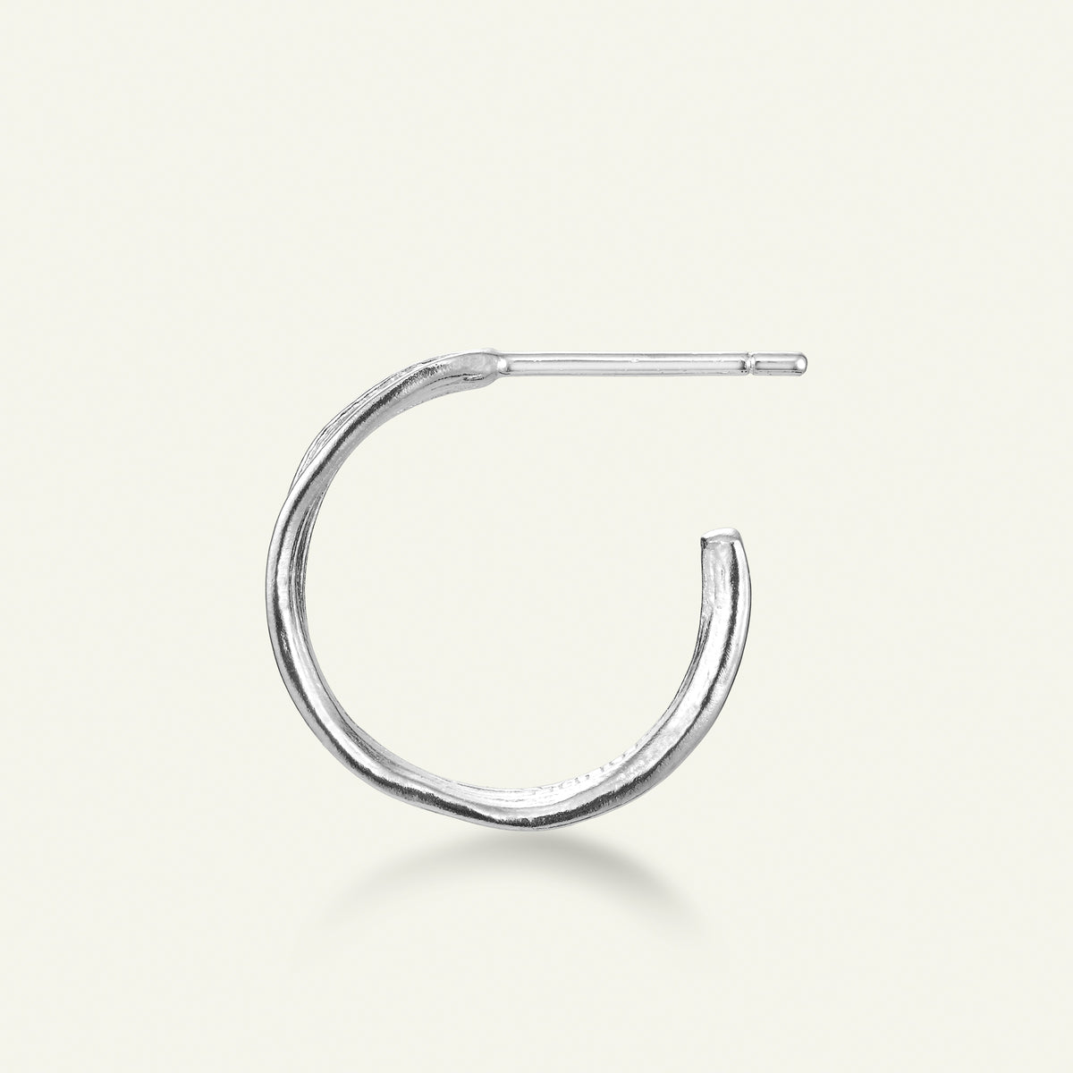 Græs Hoop Øreringe Sølv