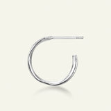 Græs Hoop Øreringe Sølv