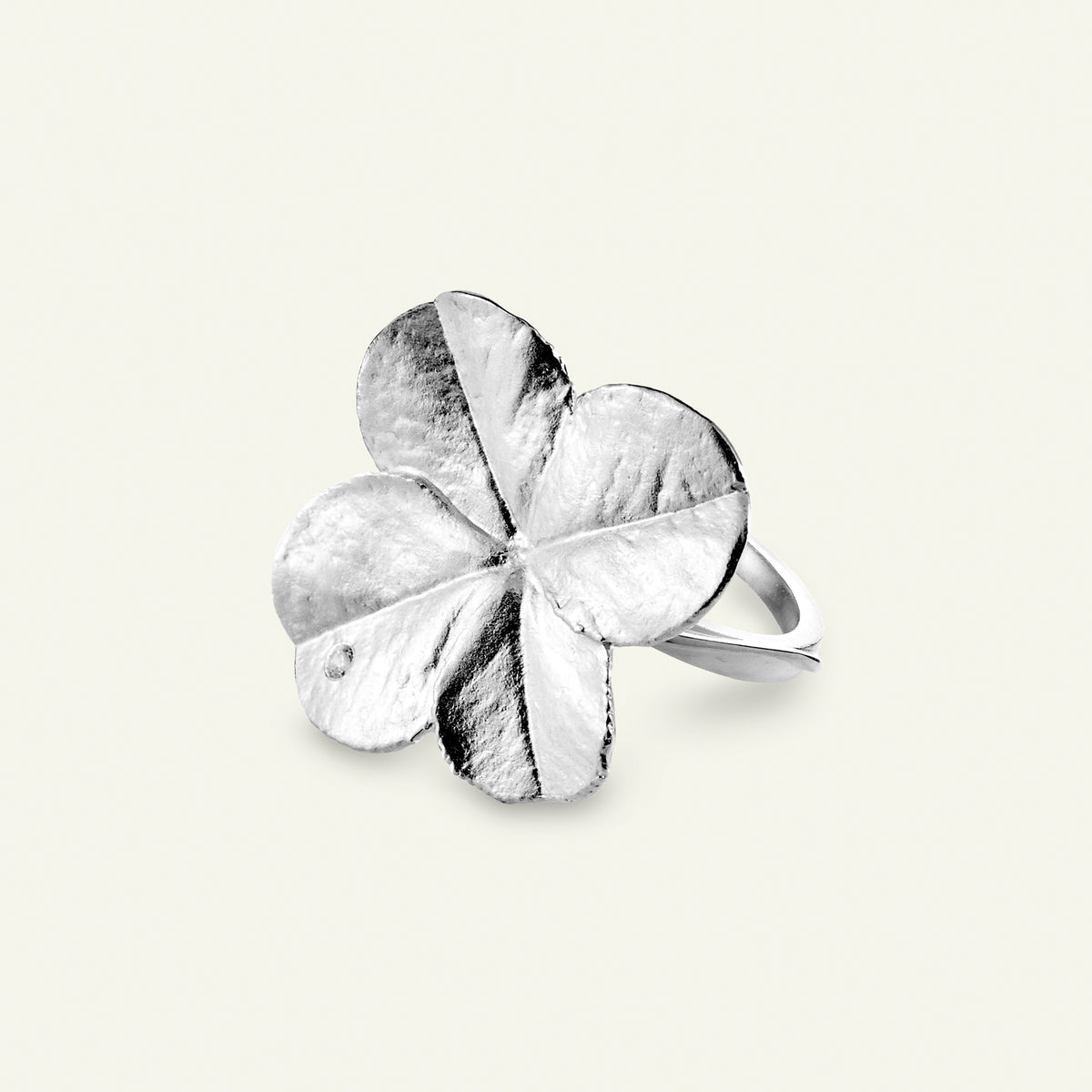 Firkløver Statement ring sølv