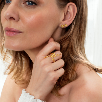 Forglemmigej Små Ørestikkere Forgyldt