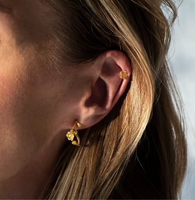 Forglemmigej Hoop øreringe forgyldt