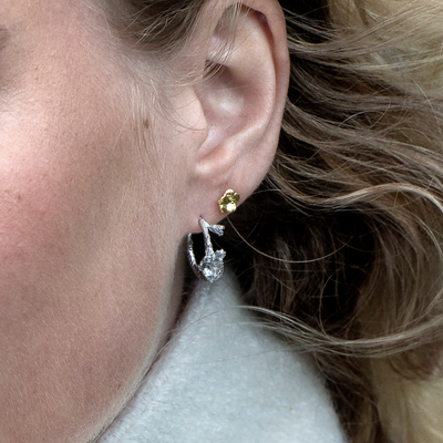 Forglemmigej Hoop øreringe sølv