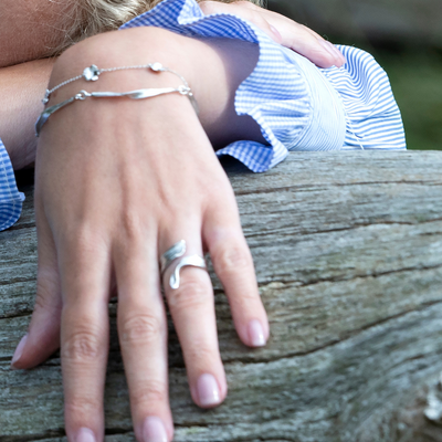 Græs Statement Ring Sølv