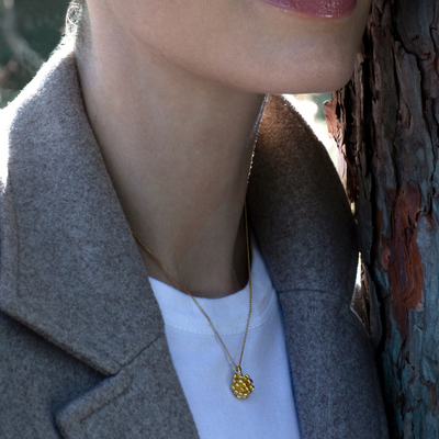 Dild halskæde med Vedhæng Forgyldt, justerbar kæde