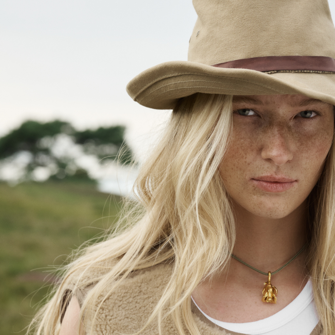 Firkløver Statement øreklemme, gullbelagt