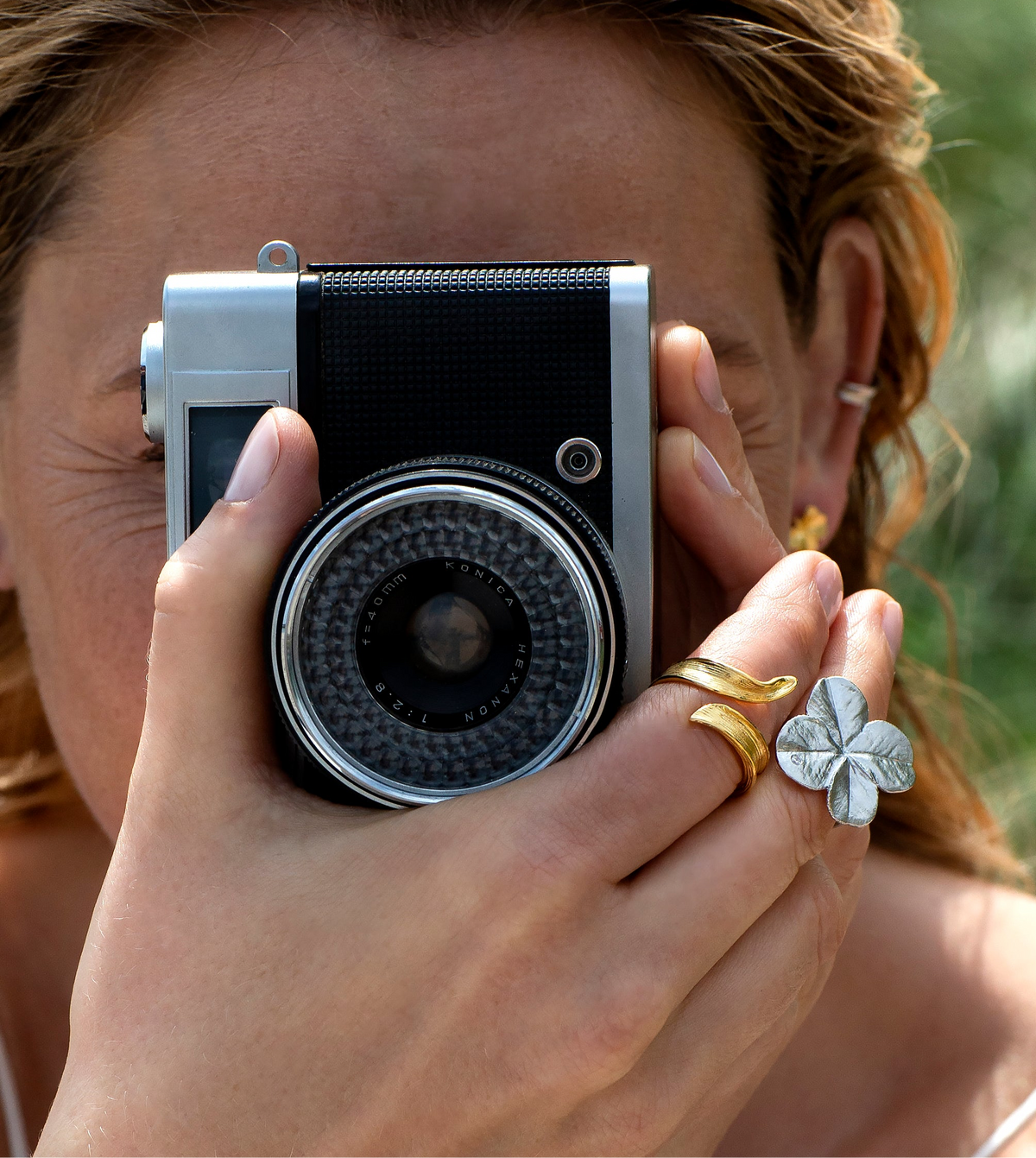 Statement Grass Ring forgylt 