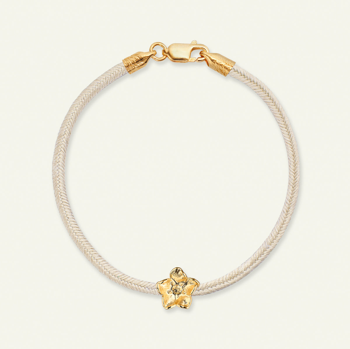 Forglemmigej blomst, silkearmbånd champagne, guld