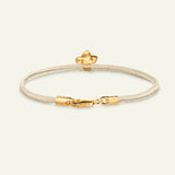 Forglemmigej blomst, silkearmbånd champagne, guld