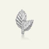 Bøkeblad pin sølv