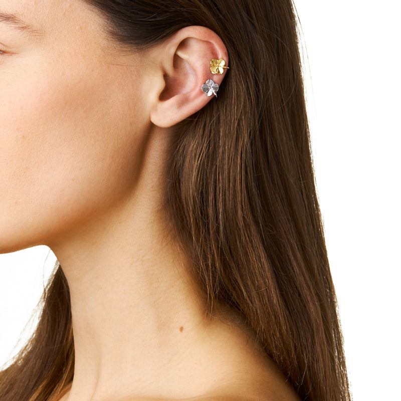 NYHED: Firkløver ear cuff, forgyldt