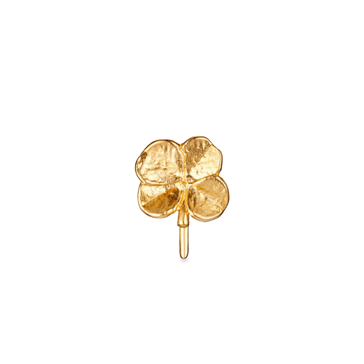 Firkløver ear cuff, forgyldt