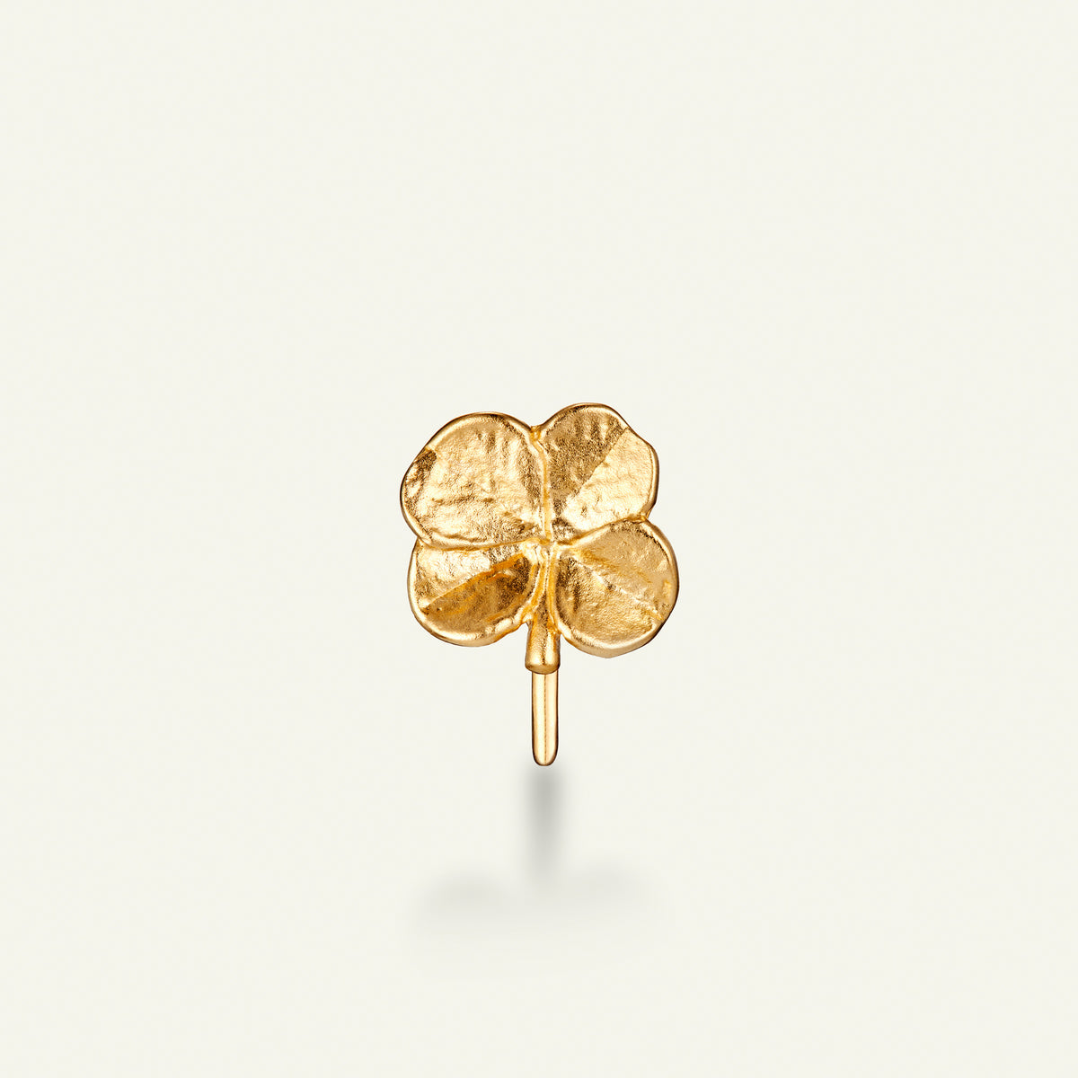 Firkløver ear cuff, forgyldt