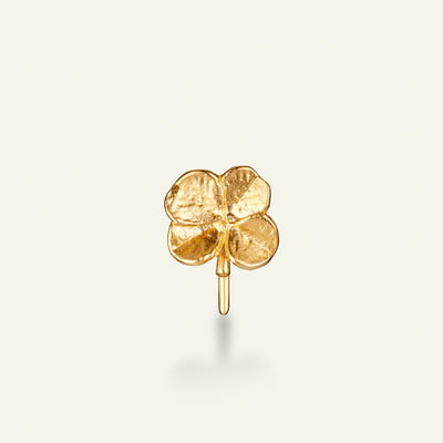 Firkløver ear cuff, forgyldt