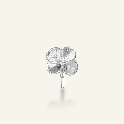 Firkløver ear cuff, sølv