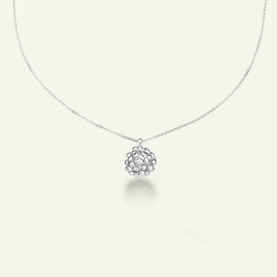 Dild halskæde med vedhæng sølv, justerbar kæde