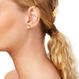 Firkløver ear cuff, forgyldt