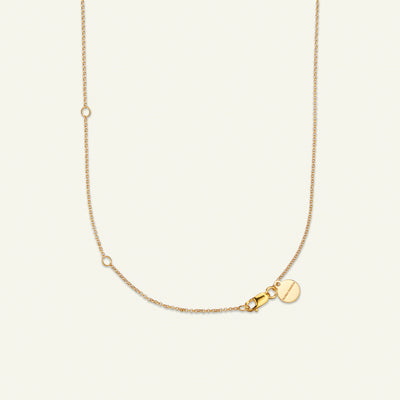 Rose halskæde med vedhæng og diamant, forgyldt