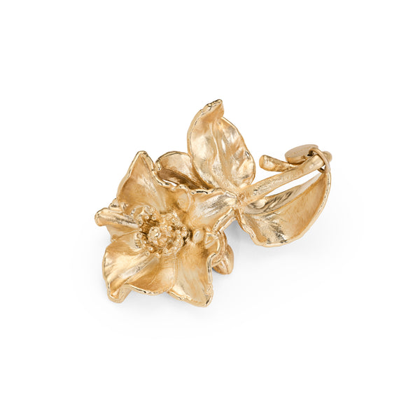 Julerose, 18 karat guldbelagt