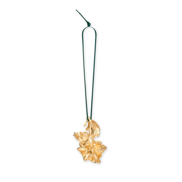 Julerose, 18 karat guldbelagt