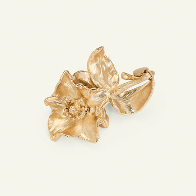 Julerose, 18 karat guldbelagt