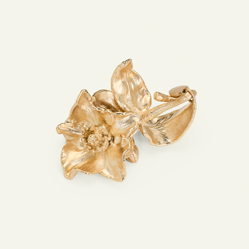 Julerose, 18 karat guldbelagt