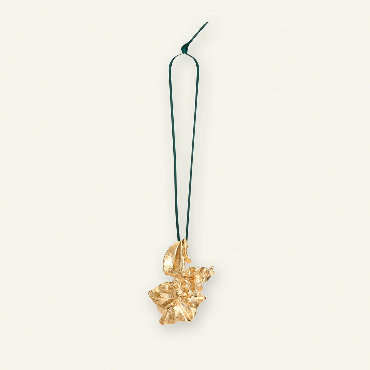 Julerose, 18 karat guldbelagt