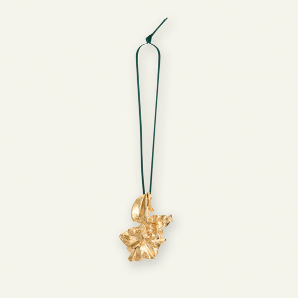 Julerose, 18 karat guldbelagt