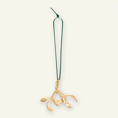 Mistelten, 18 karat guldbelagt