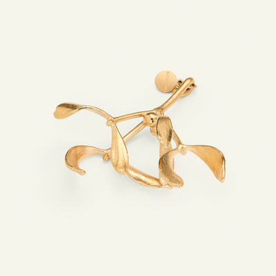 Mistelten, 18 karat guldbelagt