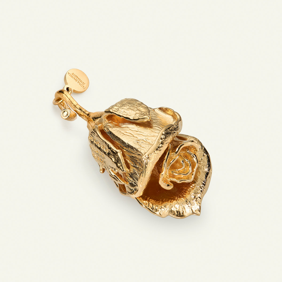 Rosenknop, 18 karat guldbelagt