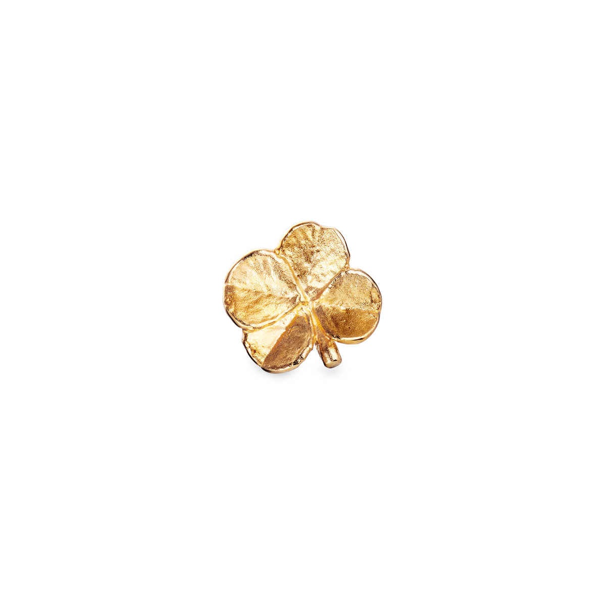 Firkløver pin forgylt