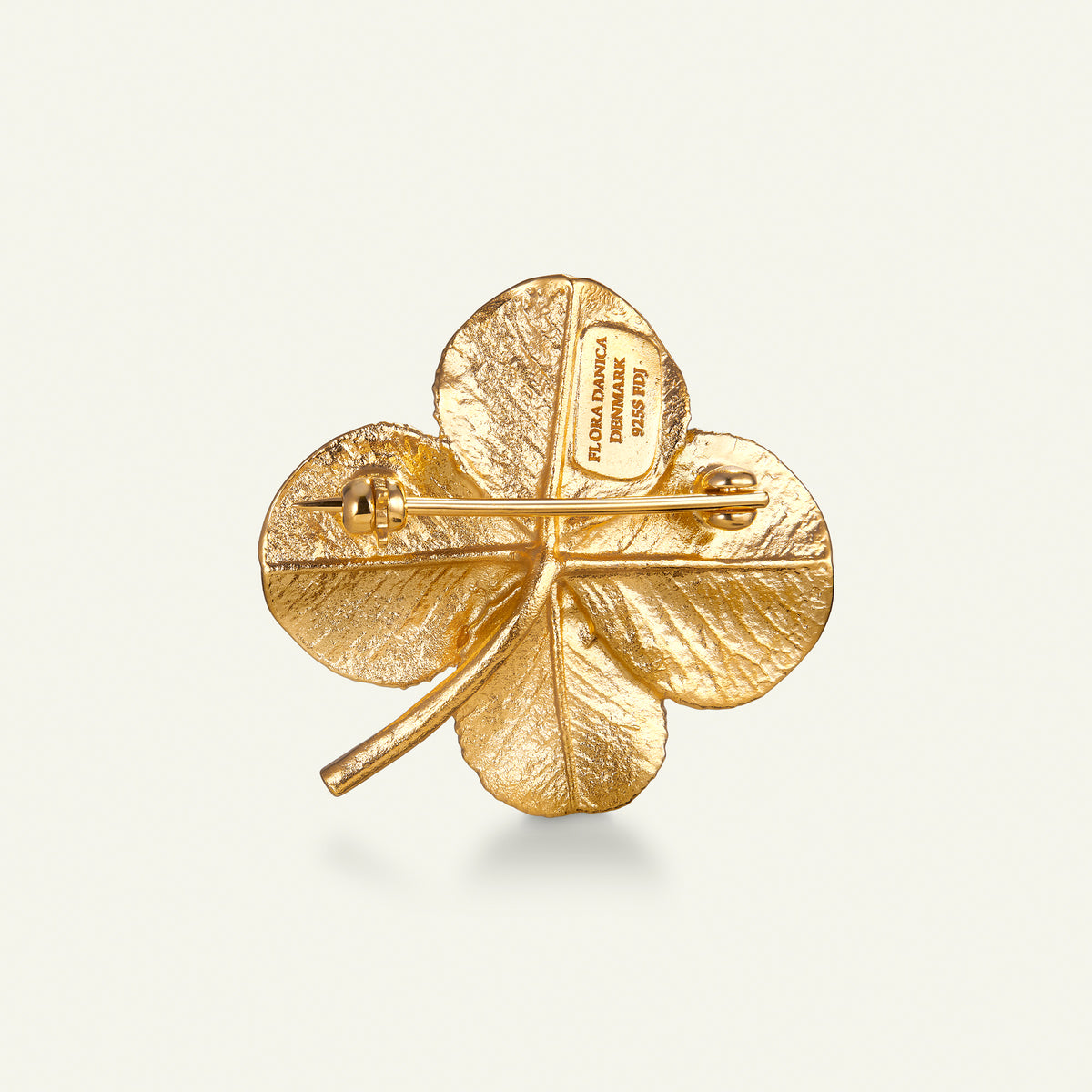 Firkløver broche 18 karat guld